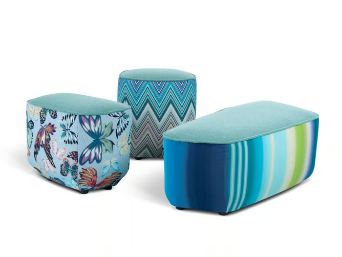 TRILOGIE OUTDOOR - Fabric garden pouf _ Roche Bobois